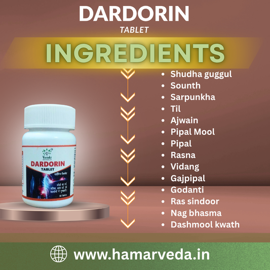 Dardorin Tablet – Ayurvedic Relief for Joint Pain, Arthritis & Back Pain (60 Tablets)