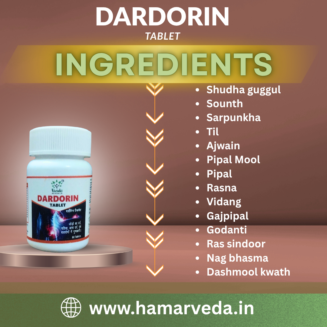 Dardorin Tablet – Ayurvedic Relief for Joint Pain, Arthritis & Back Pain (60 Tablets)