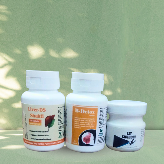 Hamarveda Fatty Liver & IBS Care Kit – Liver-DS Shakti + B-Detox + Ezy Shuddhi | Fatty Liver, IBS, Kabz & Pet ki Samasya ka Sampoorn Ayurvedic Ilaj