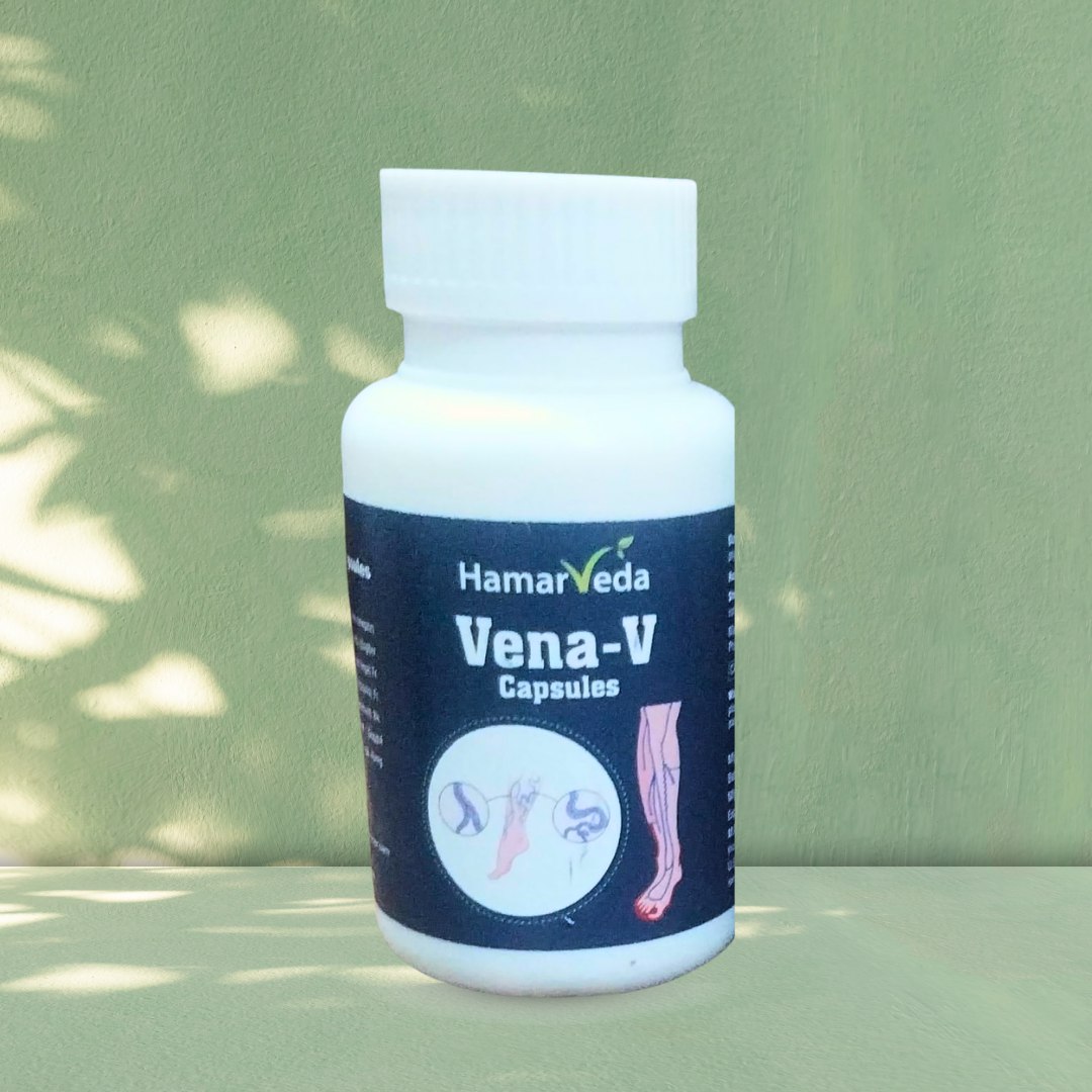 Hamarveda Varicose Veins Care Kit – Vena-V Capsules + Raeena Tablet + Orthonyle Oil | Nason ki Sujan, Blockage & Dard ka Sampoorn Ayurvedic Ilaj