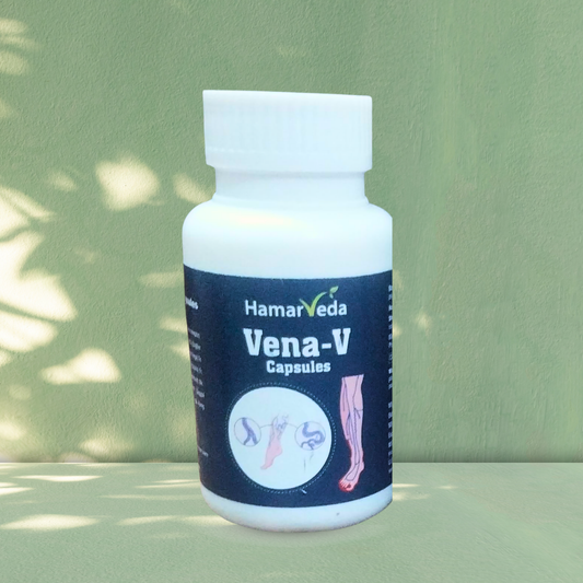 Hamarveda Nason ki Blockage & Dard Care Kit – Vena-V Capsules + Orthomac Gold + Orthonyle Oil | Nerve Blockage, Varicose Veins & Pain Relief