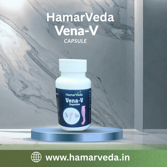 Vena-V Capsules by HamarVeda – Ayurvedic Vein Health & Blood Circulation Supplement for Varicose Veins, Leg Pain & Swelling