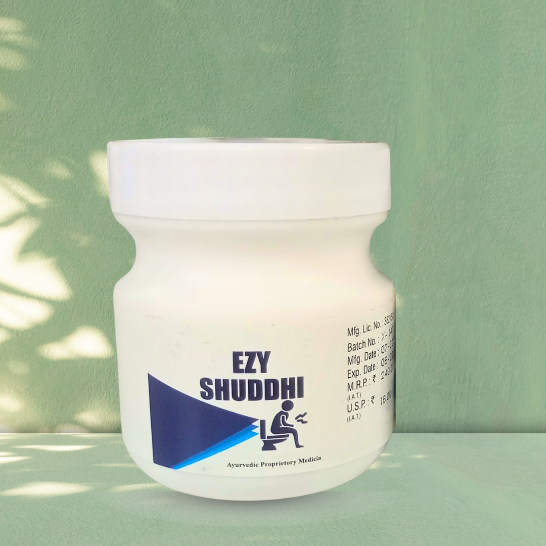 White container labeled 'Ezy Shuddhi' on a light green background